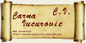 Čarna Vučurović vizit kartica